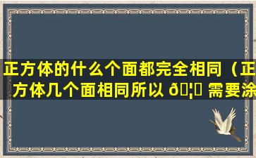 正方体的什么个面都完全相同（正方体几个面相同所以 🦅 需要涂上几种颜色）